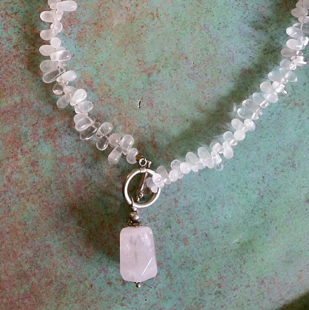 Silpada rose quartz necklace